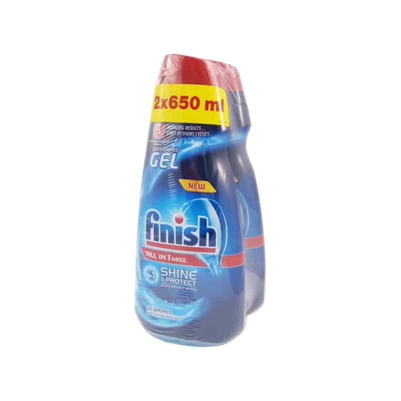 Finish 2X650Ml All In 1 Dishwashing Machines Gel