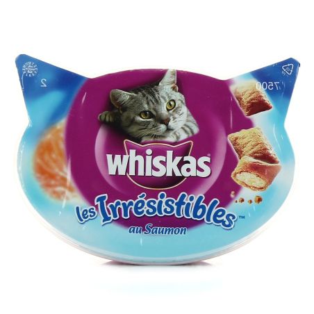 Whiskas Friandise Pour Chats Au Saumon Les Irrésistibles : La Boite De 60 G