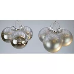 Ka Weiste Oy Lot 3 Boules Argent Et Neige