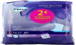 Tena 8 Protections Lady Silhouette Nuit Medium