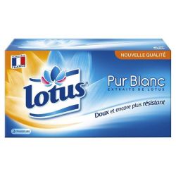 Lotus Mouchoirs Pur Blanc : La Boite De 90