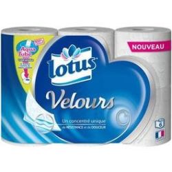 Lotus 6 Rouleaux P.H Velours Blanc