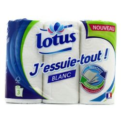 Lotus Essuie Tout Blanc 3Rlx