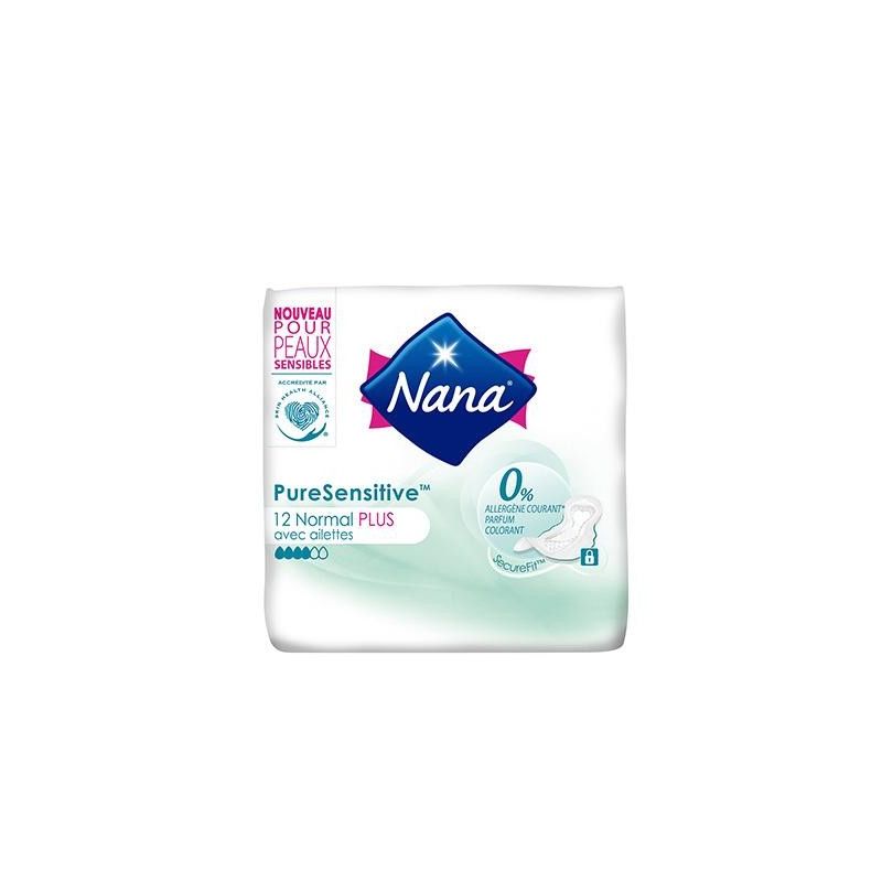 Nana Serviette Hygiénique Pure Sensitive Normal Plus : La Boite De 12