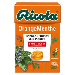 Ricola Bonbons Orange/Menthe Sans Sucre Bte 50G