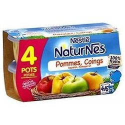 Naturnes Pack 4X130G Naturne Pomme Coing Nestle