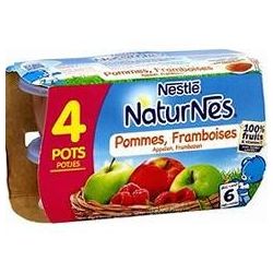 Naturnes Pomme Frambois 4X130G