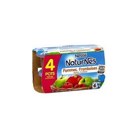 Naturnes Pomme Frambois 4X130G