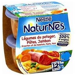 Naturnes Petits Pots Bébé Dès 12 Mois, Légumes/Pâtes/Jambon : Les 2 De 200 G