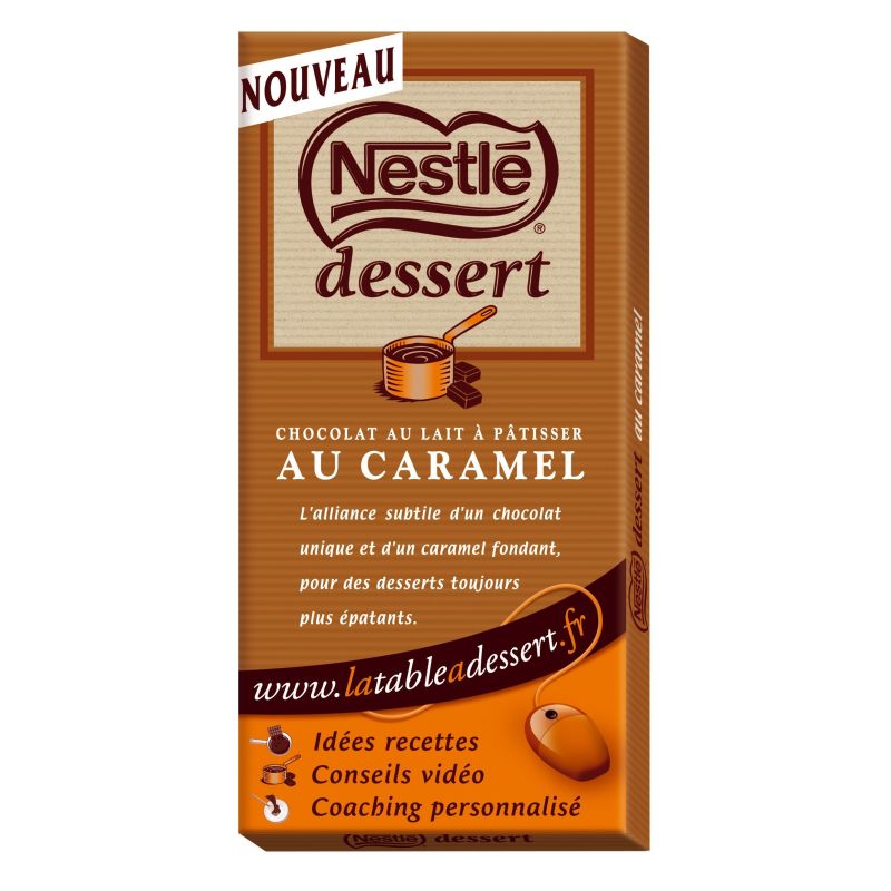 Nestle Dessert Chocolat Au Lait Caramel Nestlé : La Tablette De 170 G