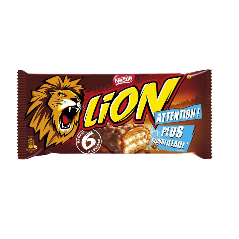 Lion Barres Chocolatées Caramel & Céréales : Les 6 De 42G - 252G