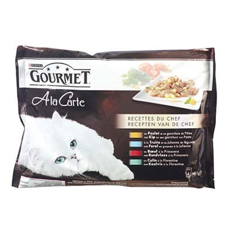 Gourmet Pack 4X85G Poulet/Boeuf/Poisson