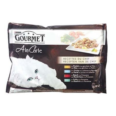 Gourmet Pack 4X85G Poulet/Boeuf/Poisson