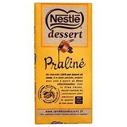 Nestle Dessert Chocolat Au Lait Praliné Nestlé : La Tablette De 170 G