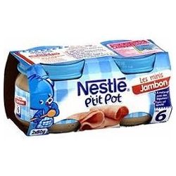Nestle 2X80G Ptit Pot Jambon Nes