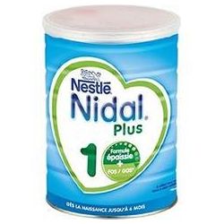 Nidal Lait Bébé En Poudre 1Er Âge Formule Épaissie : La Boite De 800 G