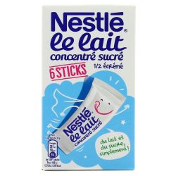 Nestlé Lait Concentré Sucré 1/2 Écrémé : Les 6 Sticks De 30 G