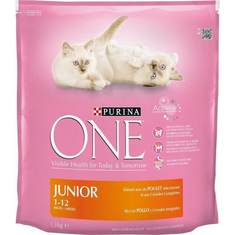 Purina One Dual Nature Croquettes Poulet Céréales Pour Chaton : Le Sac De 1,5 Kg
