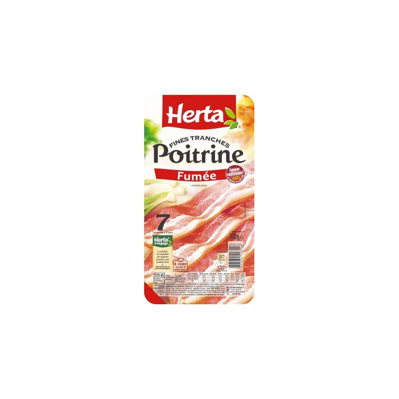 Herta 100G 7 Tranches Poitrine Fume