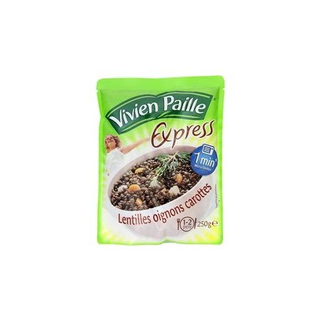 Vivien Paille Légumes Cuisinés Lentilles Oignons Carottes : Le Sachet De 250 G