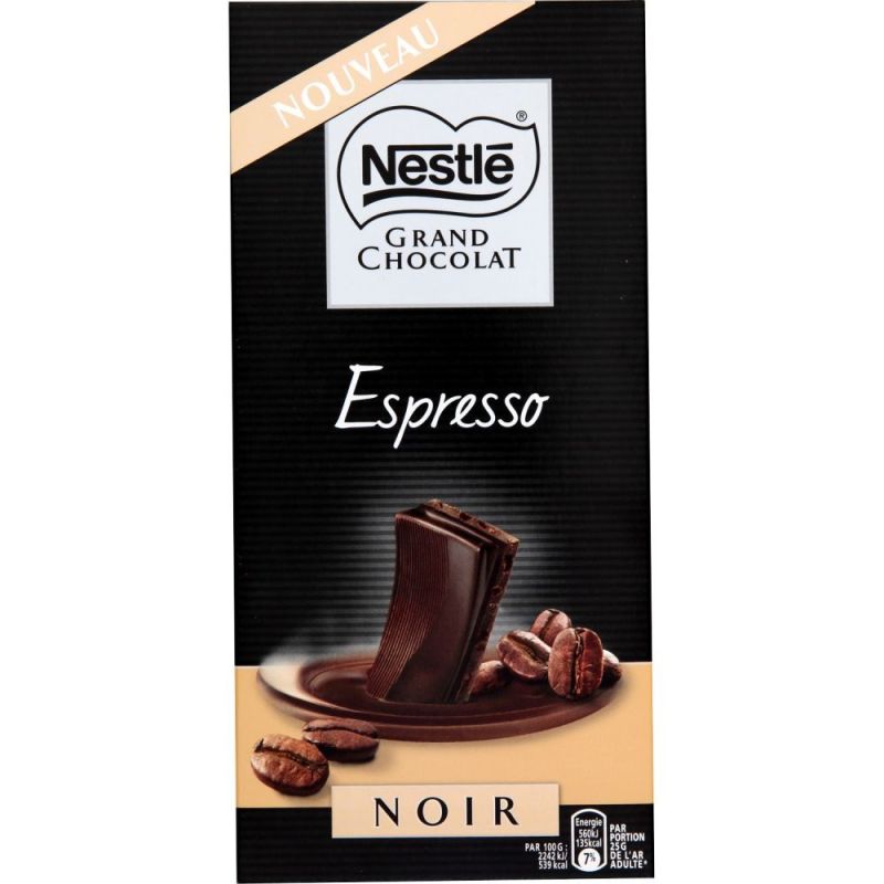 Nestle Tablette 100G Grand Chocolat Noir Cafe