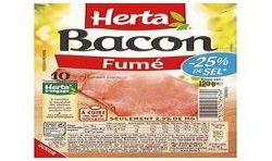 Herta 120G 10 Tranches Bacon Sel Reduit