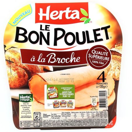 Herta 120G 4 Tranches Le Bon Poulet Broche