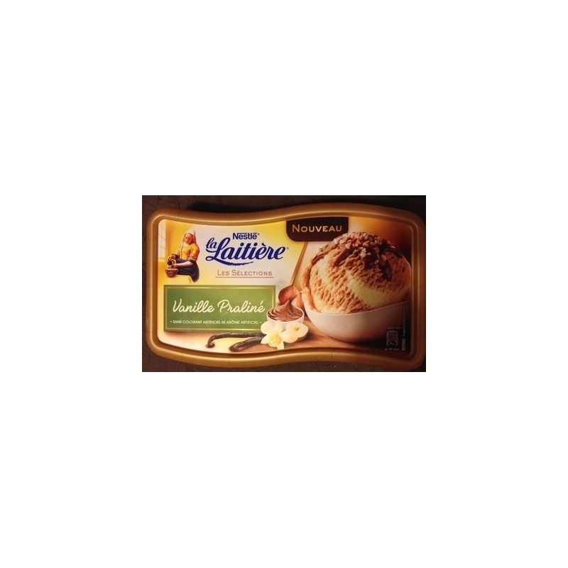 La Laitiere 850Ml Glace Vanille/Praline 440G