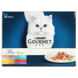 Gourmet Les Duos : Saumon-Colin, Poisson De L'Océan-Thon, Poulet-Bœuf, Dinde-Agneau 12X85G