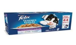 Felix Patée Pour Chat Effilés De La Mer Et Aux Viand : Les 44 Sachets 100G