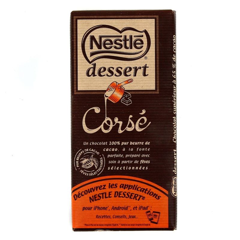 Nestle Tablette 200G Chocolat Dessert Corse