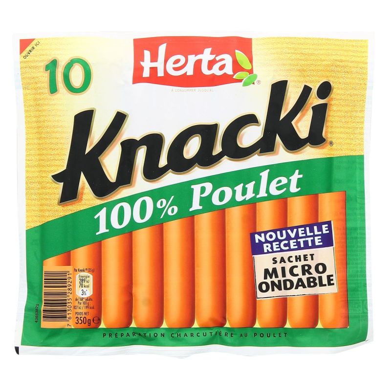 Herta 350G Knacki Poulet 10 P