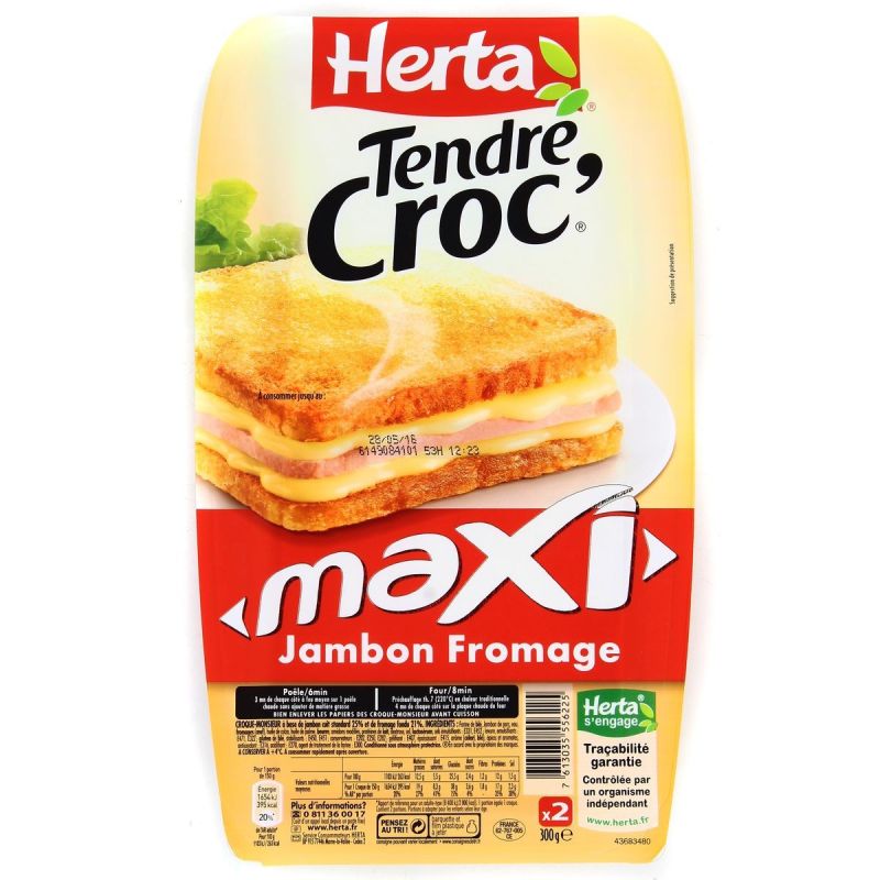 Herta Tend Croque Maxi 300G