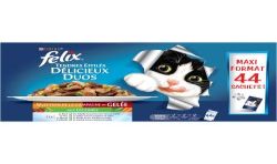 Felix Patée Pour Chat Assortiment : Les 44 Sachets De 100 G