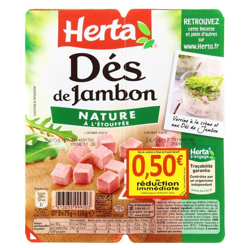 Herta Des De Jambon 150Gr