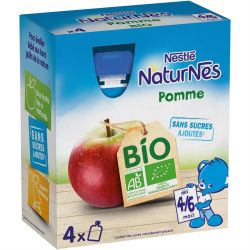 Nestle Naturnes Pom Bio Gourde 4X90G