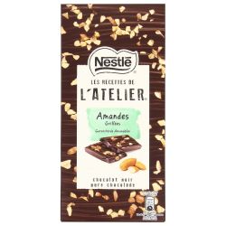 Nestlé Chocolat Noir Amandes Grillées Les Recettes De L'Atelier : La Tablette 115G