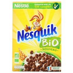 Nestlé Céréales Au Chocolat Bio Nesquik : La Boîte De 375 G