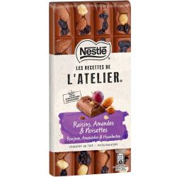Nestlé Chocolat Lait Raisins Les Recettes De L'Atelier : La Tablette 195 G