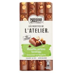 Nestlé Chocolat Au Lait Noisettes Entières Torréfiées Les Recettes De L'Atelier : La Tablette 170 G