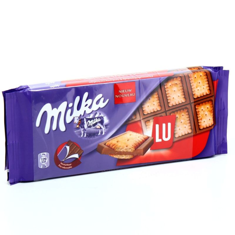 Milka Chocolat Au Lait Biscuit Lu : Les 2 Tablettes De 87 G