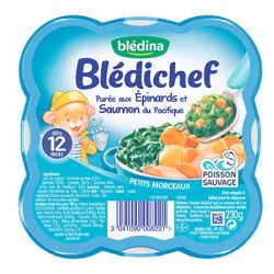 Bledichef Bledina Blédichef Purée Épinards Saumon Blédina 230G