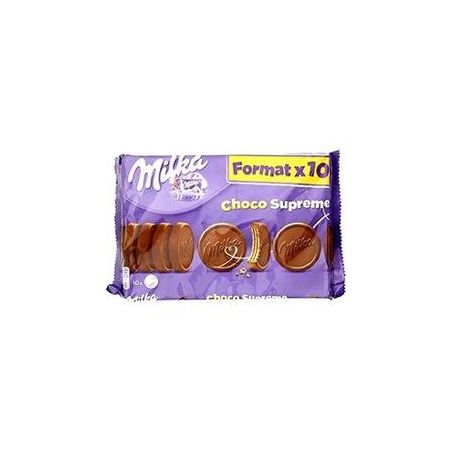 Milka Biscuits Enrobés Fourrés Chocolat Au Lait : Le Paquet De 10 - 300G