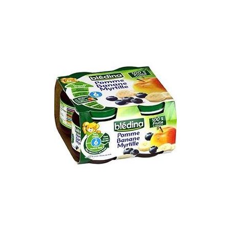 Bledina Pack 4X130G Pommes Bananes Myrtilles