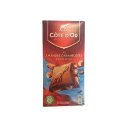 Cote D'Or Tablette 200G Chocolat Lait Amande Caramel Pointe Sel D Or