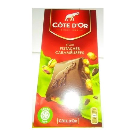 Cote D'Or Tablette 200G Chocolat Bloc Noir Pistach D Or
