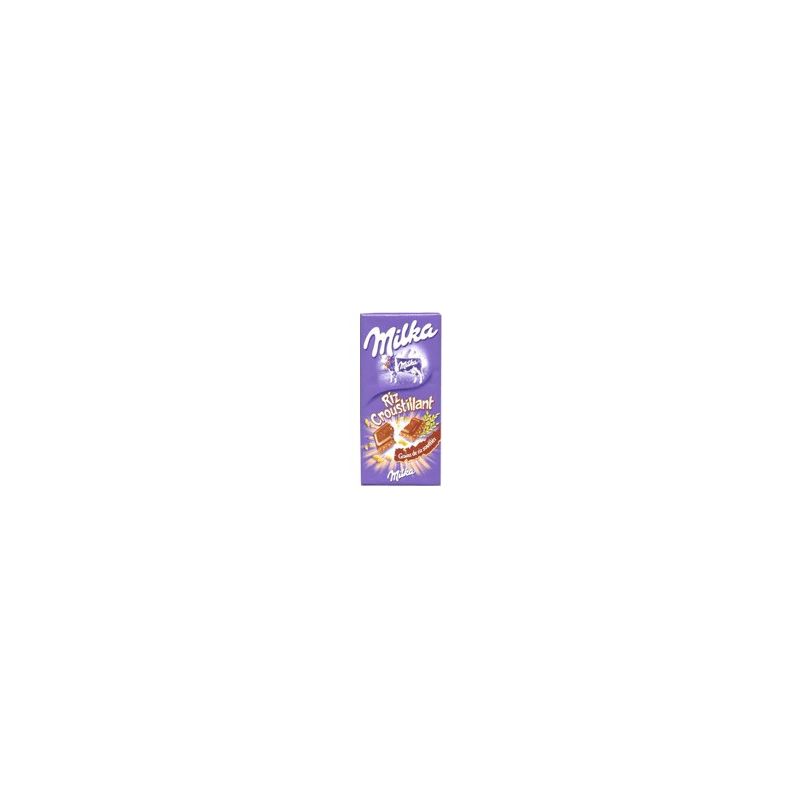 Milka Chocolat Au Lait Riz Croustillant : Les 2 Tablettes De 100G