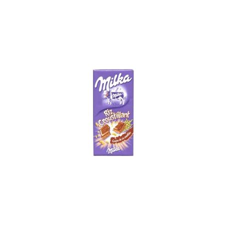Milka Chocolat Au Lait Riz Croustillant : Les 2 Tablettes De 100G