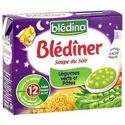 Blediner Bledina Soupe Légumes Verts/Pâtes Blédiner 2X250Ml