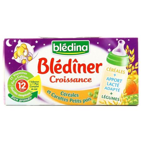 Blédina Lait Et Céréales Bébé Blédidej Dès 12 Mois, Carottes : Les 2 Briques De 250 Ml